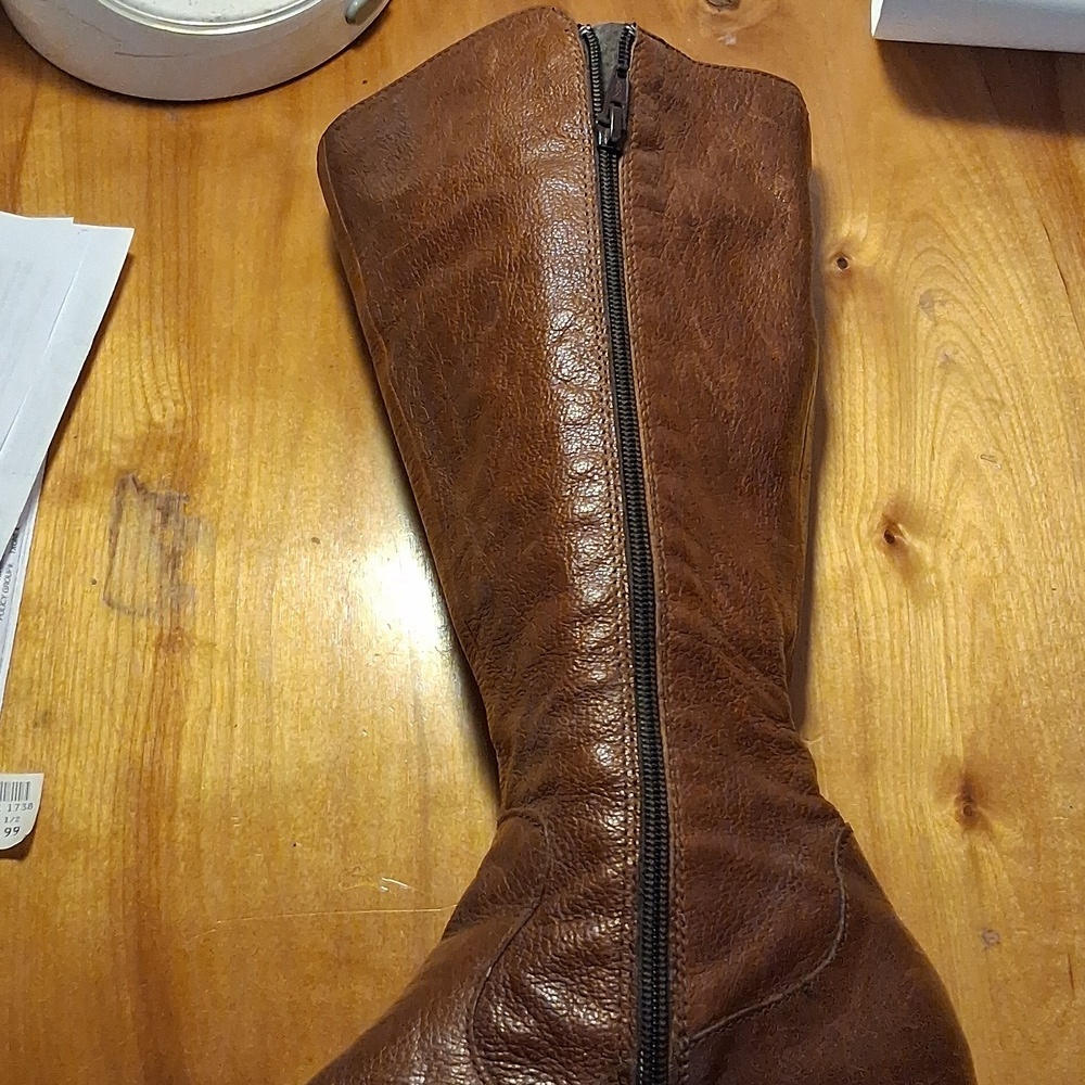 Born Brown Leather Knee-High Boots Size 9.5 - Picture 12 of 13